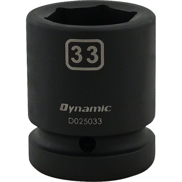 1" Drive Standard Socket, Black Phosphate, Tools 33MM X 1" Drive, 6 Point Standard Length
